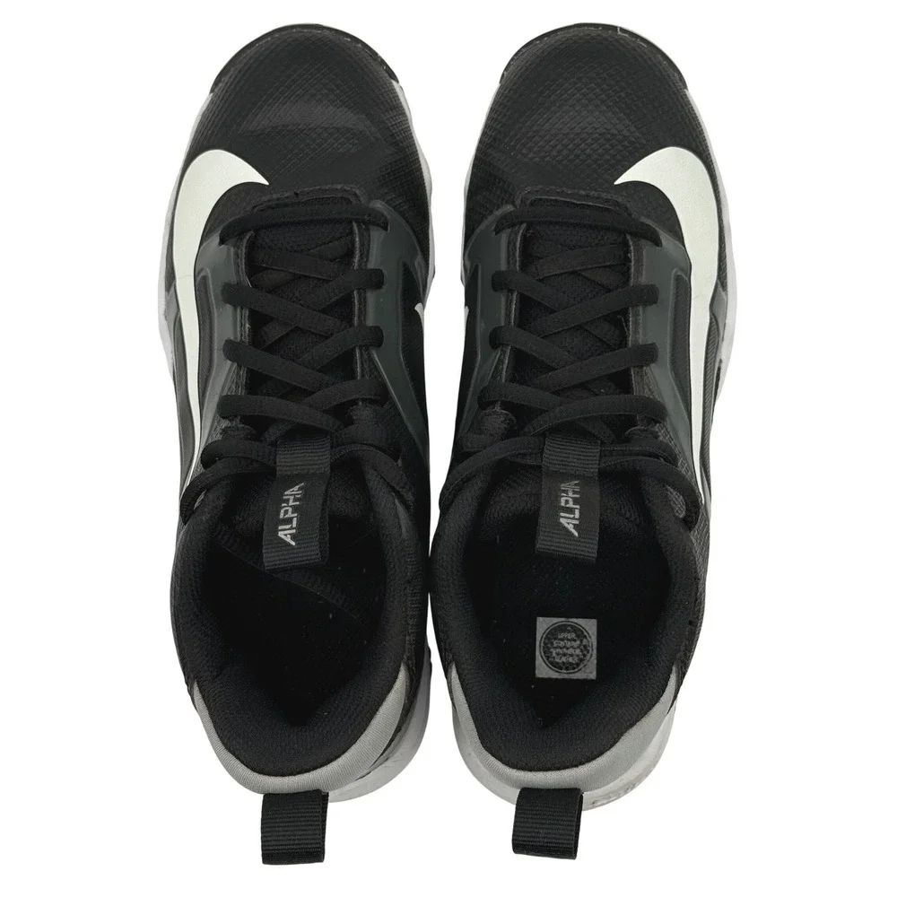 Nike Alpha Menace 4‎ Shark Cleats Youth 3Y Black White FQ4012-001 Football